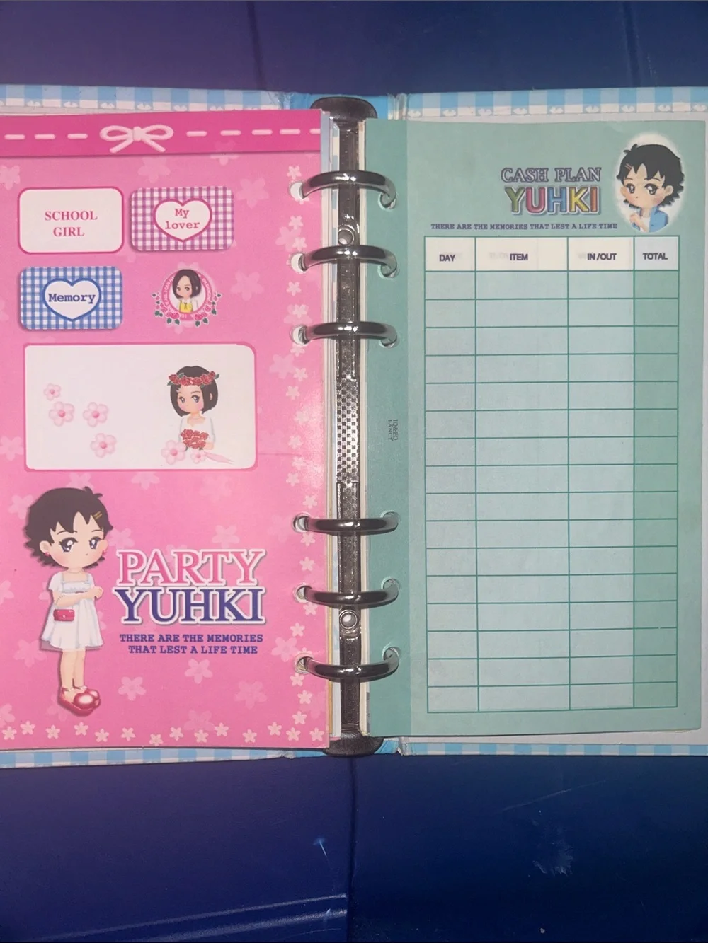 Blue Plaid Cute Girl Journal